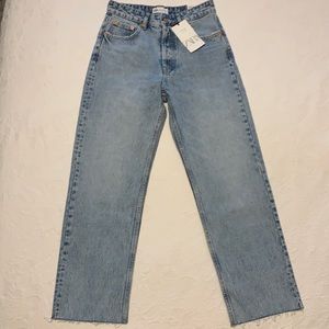 Zara Hi-Rise Straight Leg Jeans